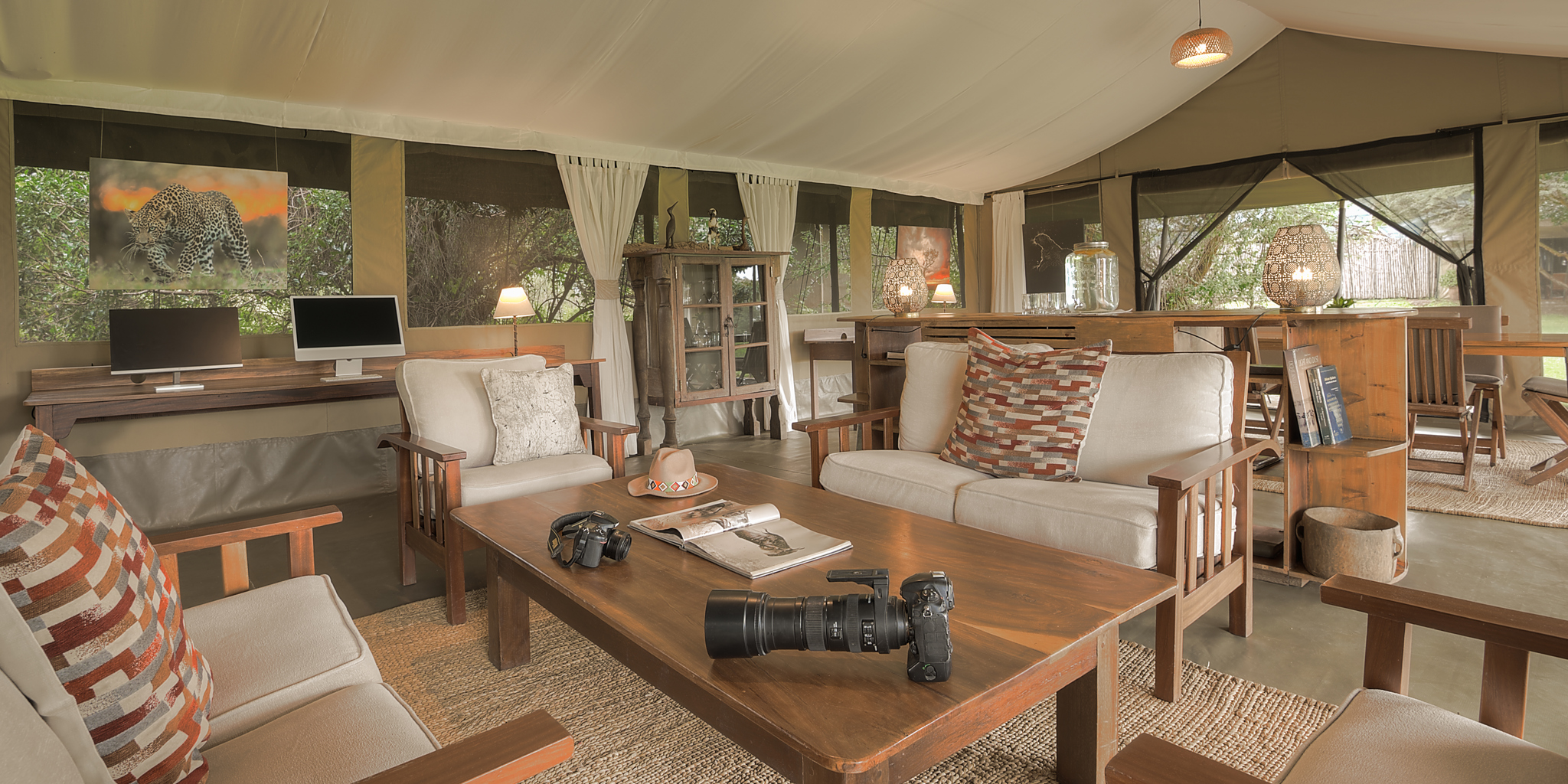 Lounge, Kicheche Mara, Greater Mara Conservancies, Kenya