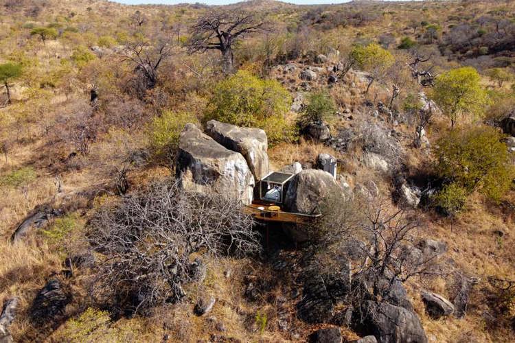 Aerial View Rock House, Ikuka Safari Lodge, Ruaha National Park,