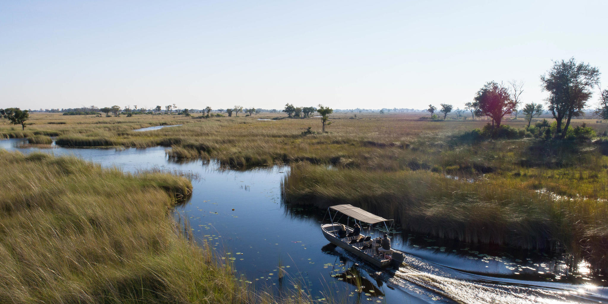 Boating, Moremi Camp, Moremi Game Reserve, Botswana