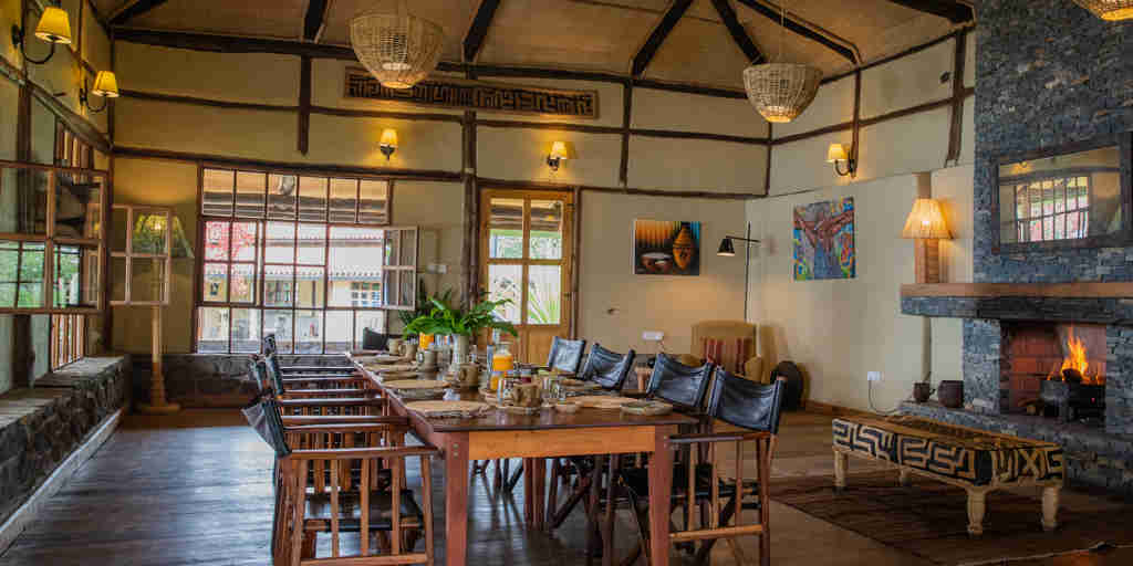 Dining Room, Virunga Lodge, Volcanoes National Park, Rwanda