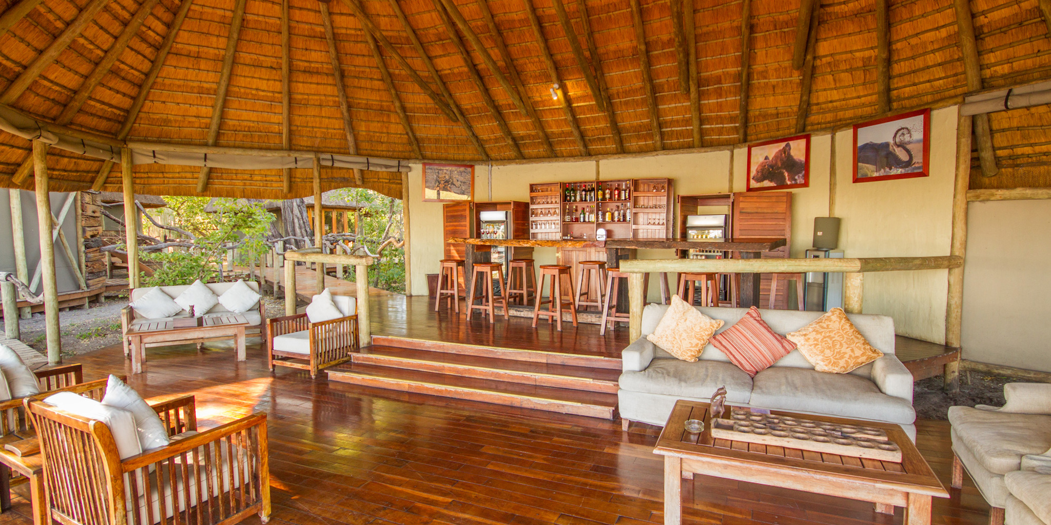 Lounge, Lagoon Camp, Kwando Reserve, Botswana