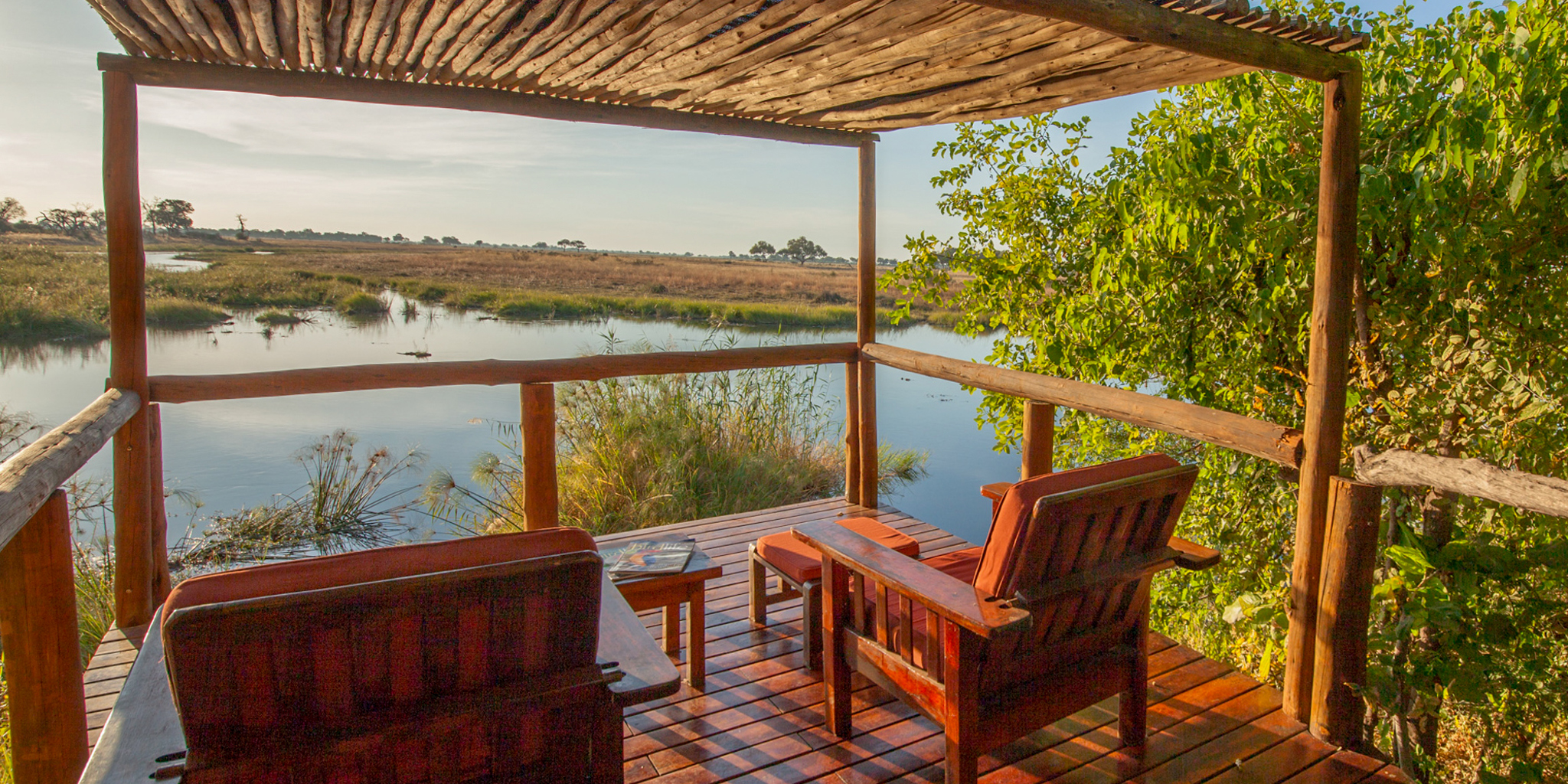 Deck, Lagoon Camp, Kwando Reserve, Botswana