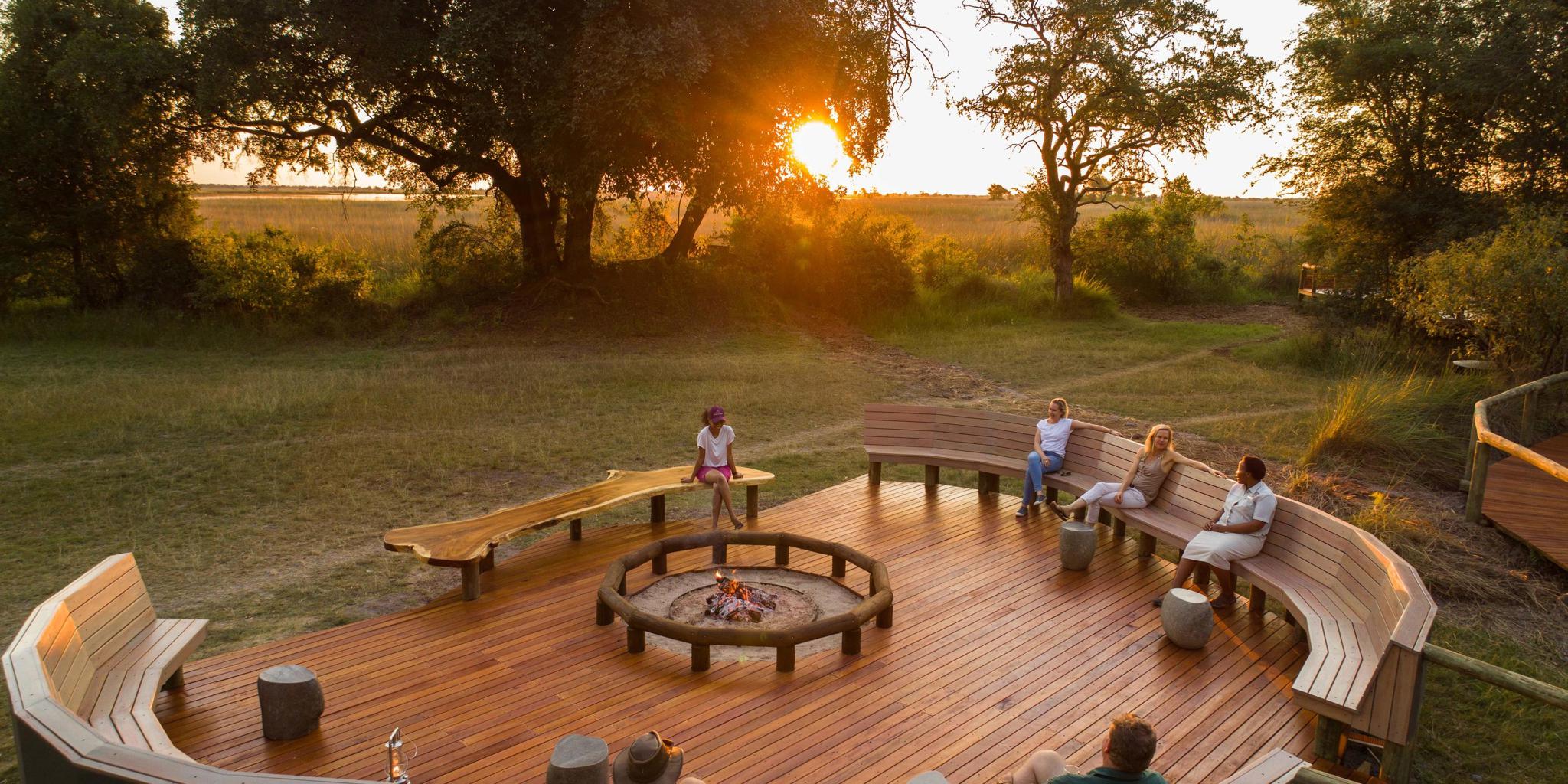 Firepit, Moremi Camp, Moremi Game Reserve, Botswana