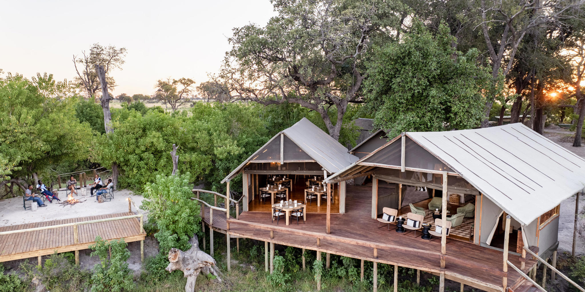 Main Area Exterior, Mokolwane, Okavangao Delta, Botswana