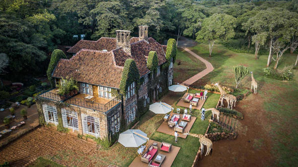 Aerial, Giraffe Manor, Nairobi, Kenya
