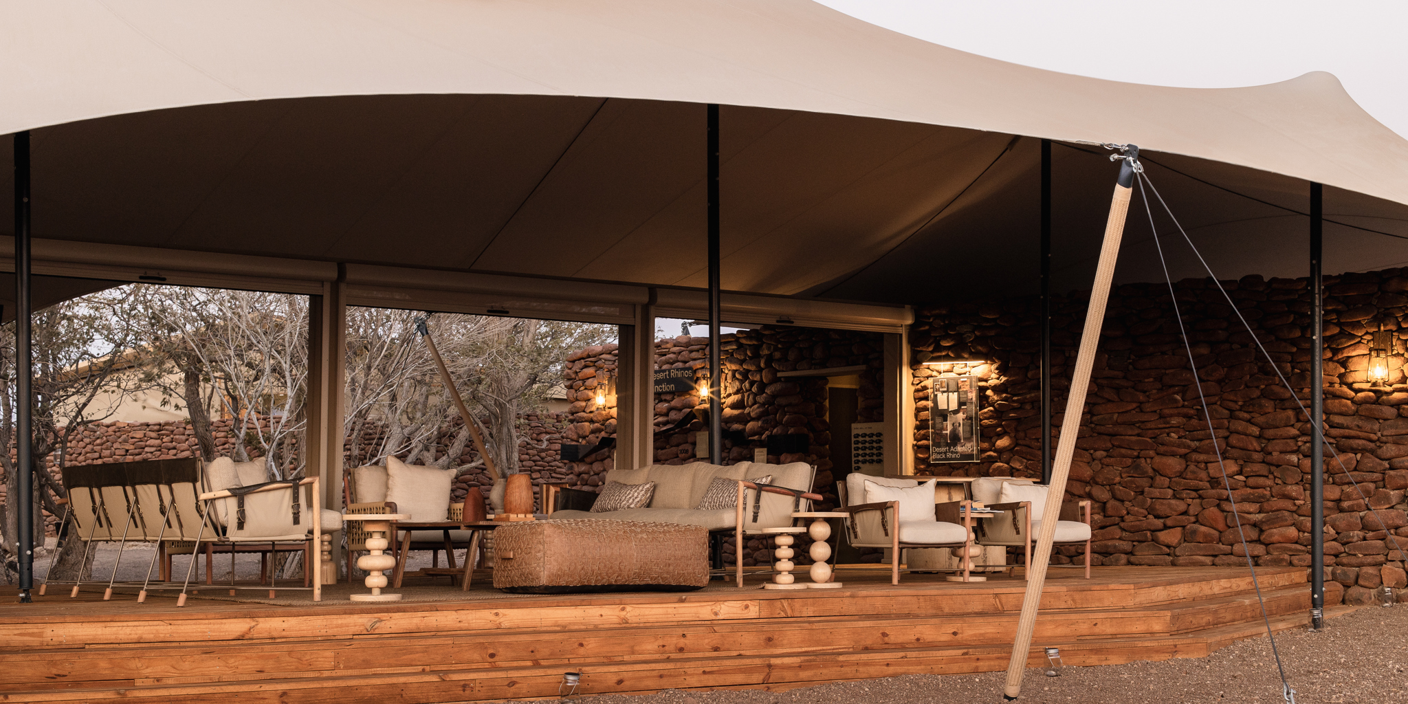 Lounge, Desert Rhino Camp, Damaraland, Namibia