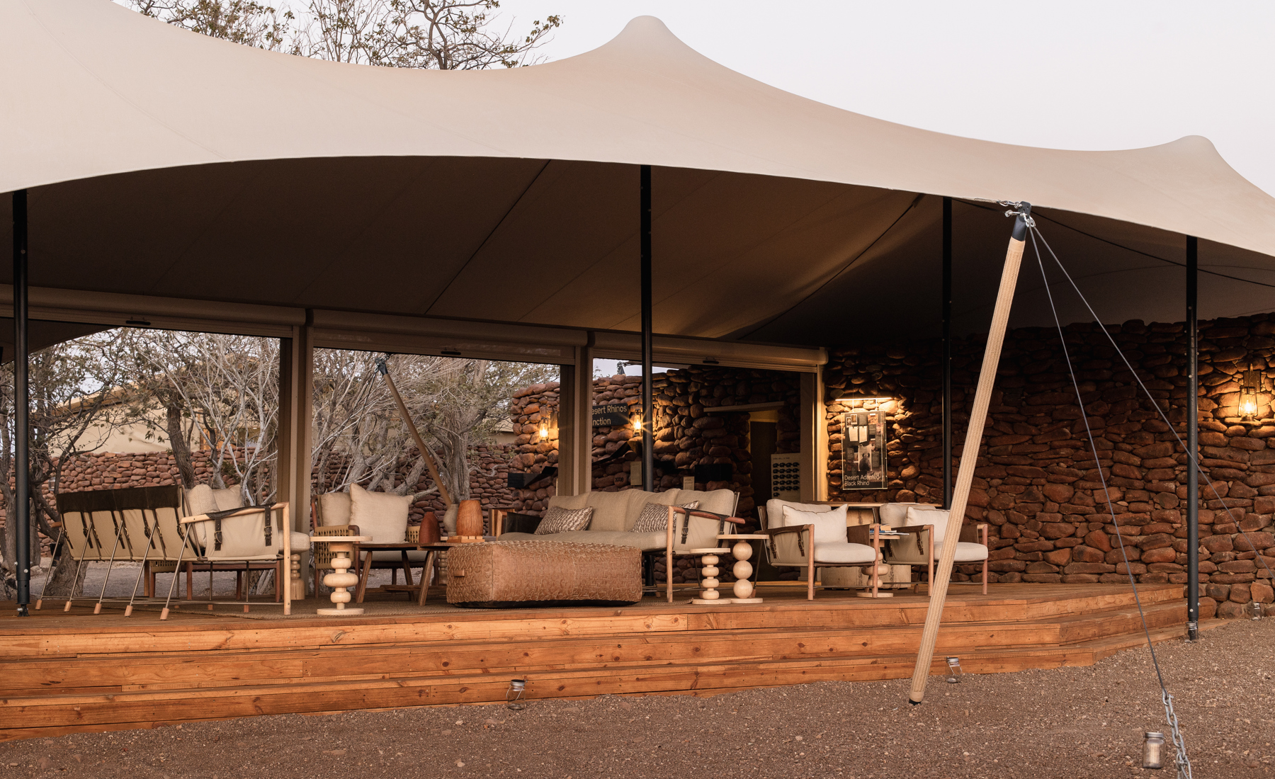 Lounge, Desert Rhino Camp, Damaraland, Namibia