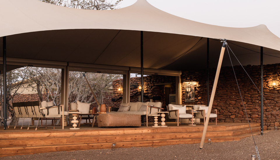 Lounge, Desert Rhino Camp, Damaraland, Namibia