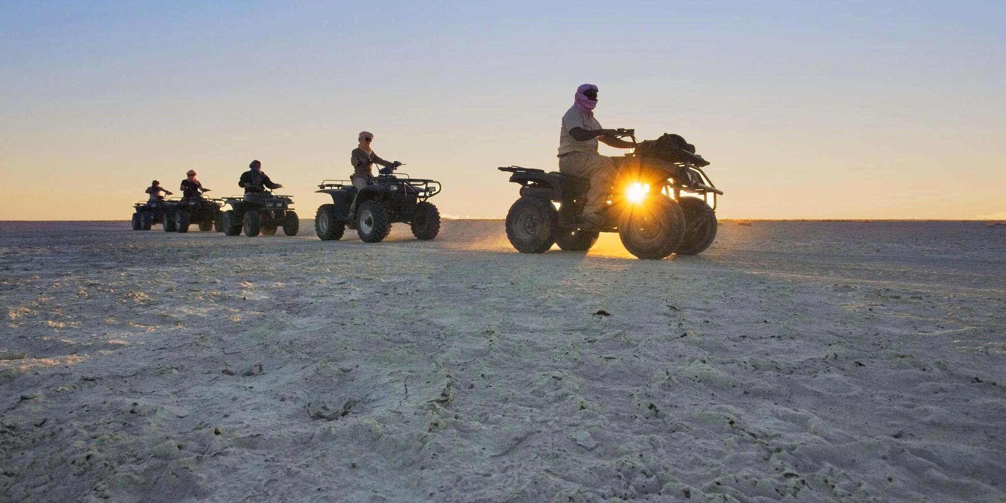 Quad Biking, Camp Kalahari, Makgadikgadi Pans, Botswana