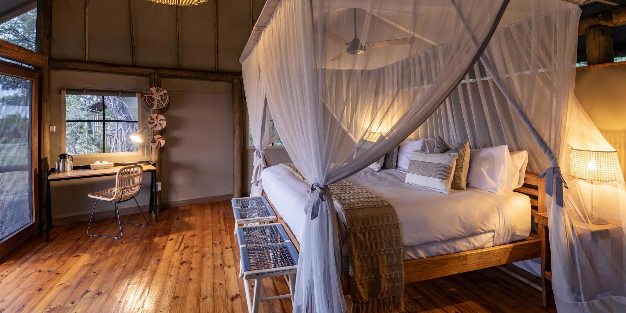 Guest Room Interior, Mokolwane, Okavangao Delta, Botswana