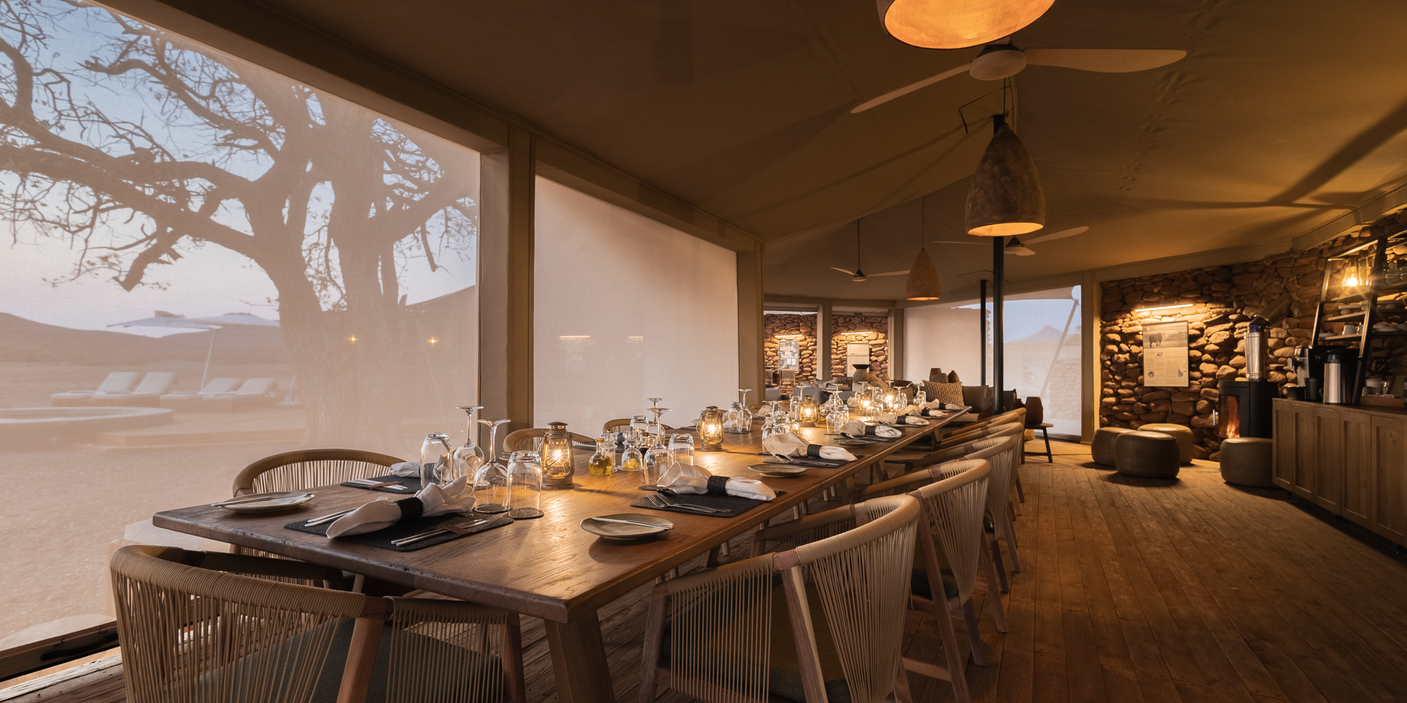 Dining, Desert Rhino Camp, Damaraland, Namibia