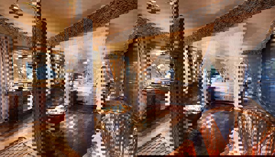 Room View, Zarafa Camp, Okavango Delta, Botswana