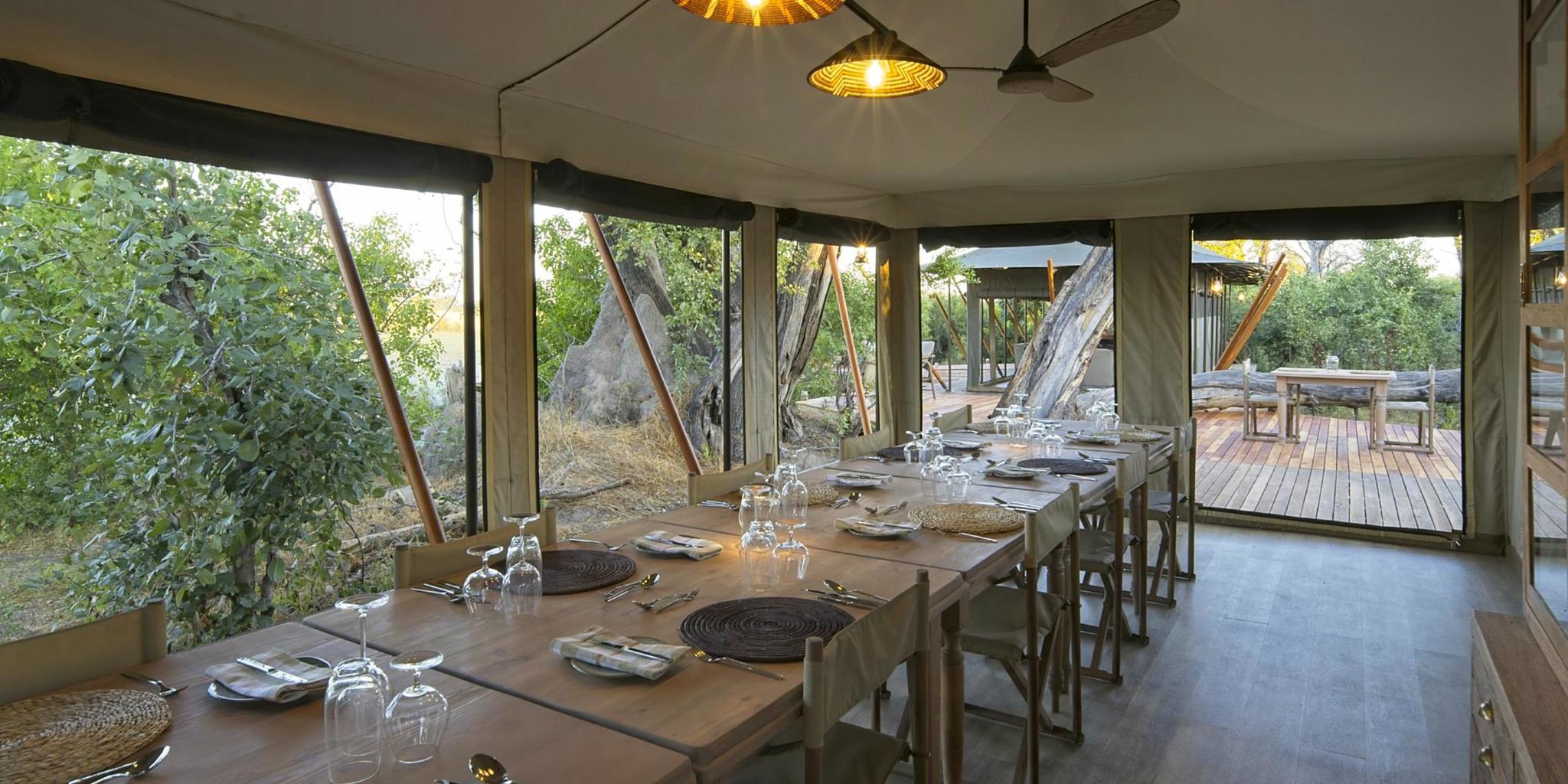 Dining, Karangoma, Okavango Delta, Botswana