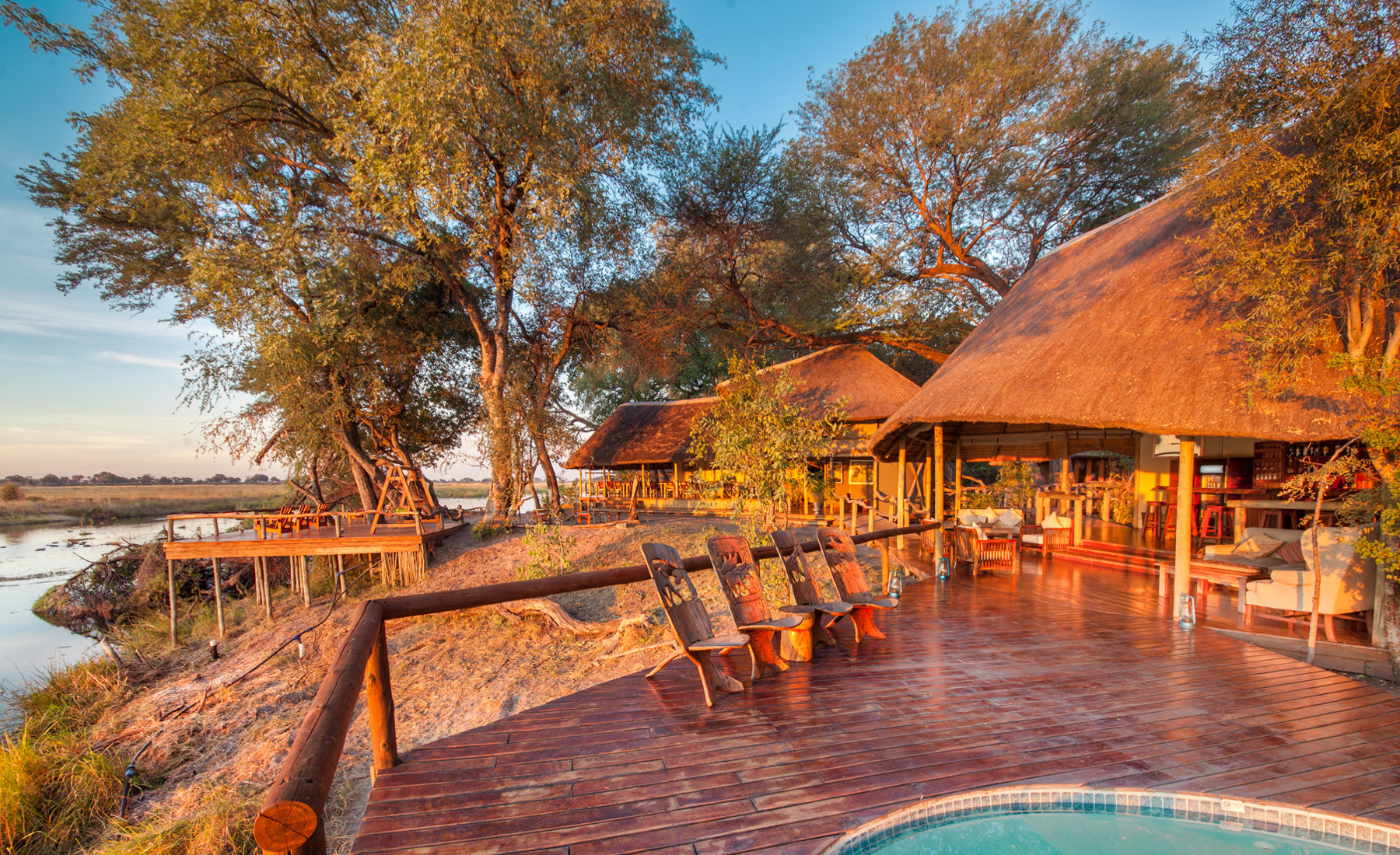 Pool, Lagoon Camp, Kwando Reserve, Botswana