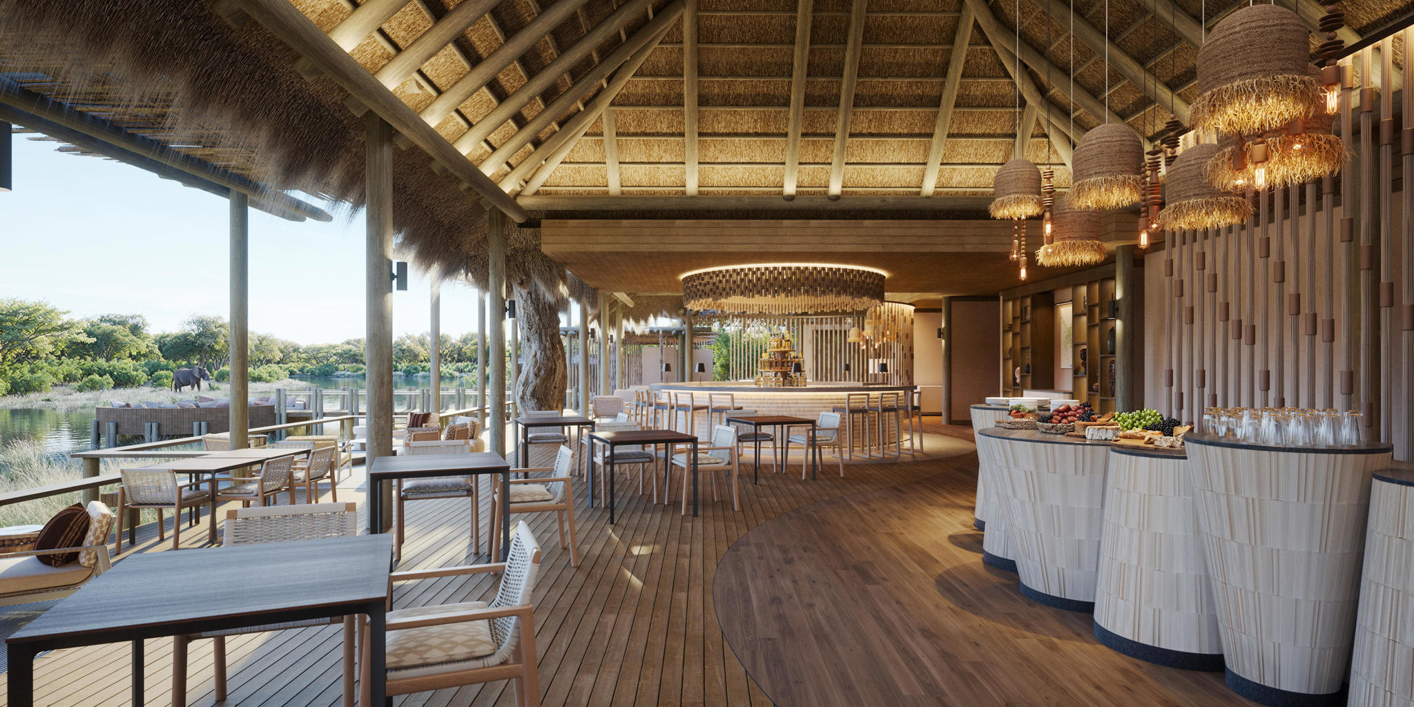 Dining Area 2, Sediba Sa Rona, Moremi Game Reserve, Botswana