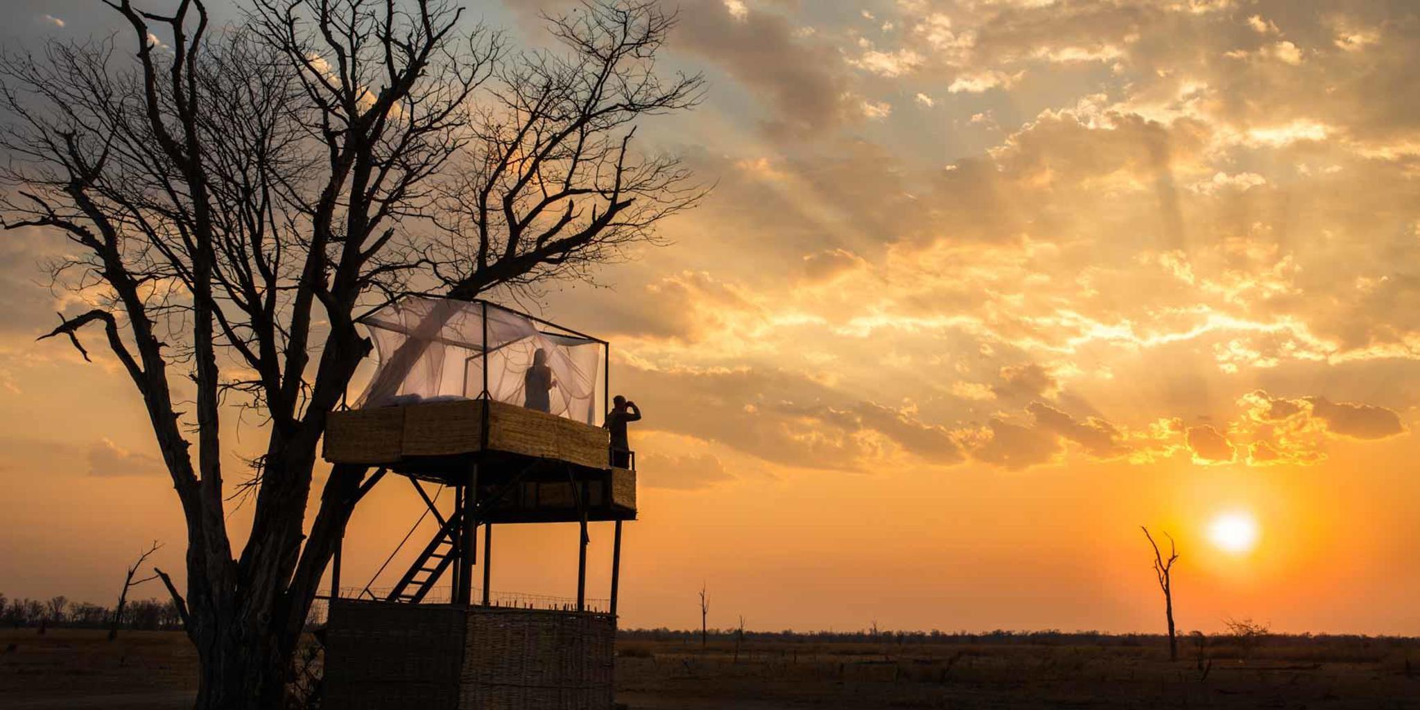 Sunset, Mwamba Bush Camp, South Luangwa, Zambia