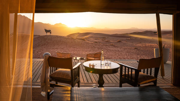 Patio, Wolwedans Desert Lodge, Sossusvlei, Namibia