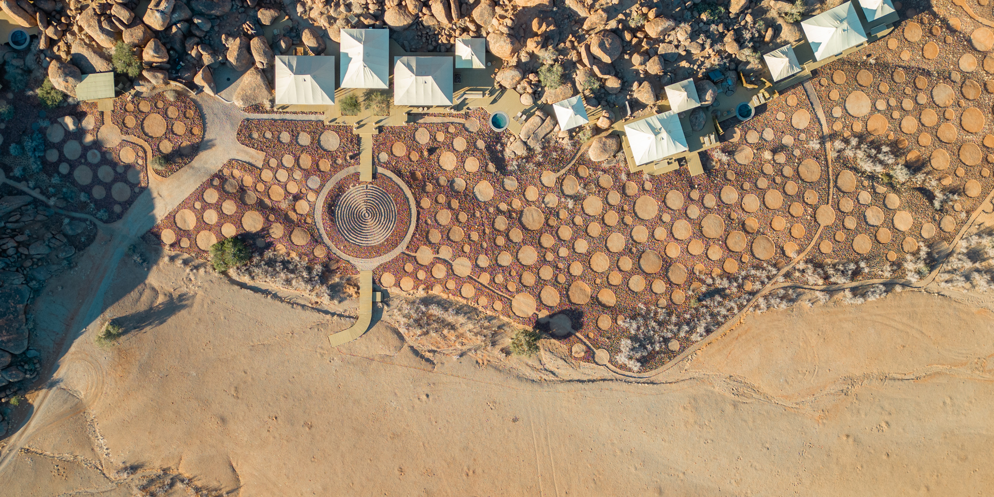 Aerial, Wolwedans Boulders Camp, Sossusvlei, Namibia