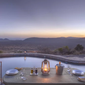 saruni samburu pool pruvate dining kenya yellow zebra safaris