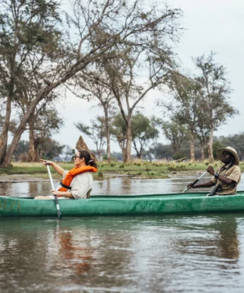 Canoeing, Zambezi River, Anabezi, Zambia