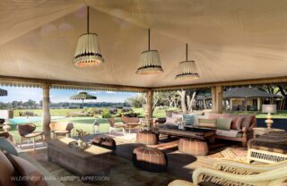 Poolside lounge area at Wilderness Mara, Mara Triangle, Kenya, Yellow Zebra Safaris
