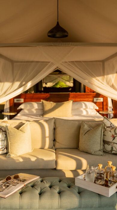 interior double bedroom, fothergill island, zimbabwe - Yellow Zebra Safaris