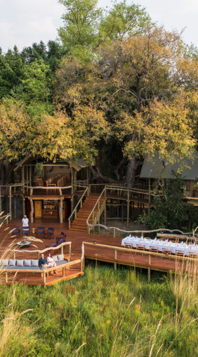 exterior, shinde camp, okavango delta, botswana - Yellow Zebra Safaris