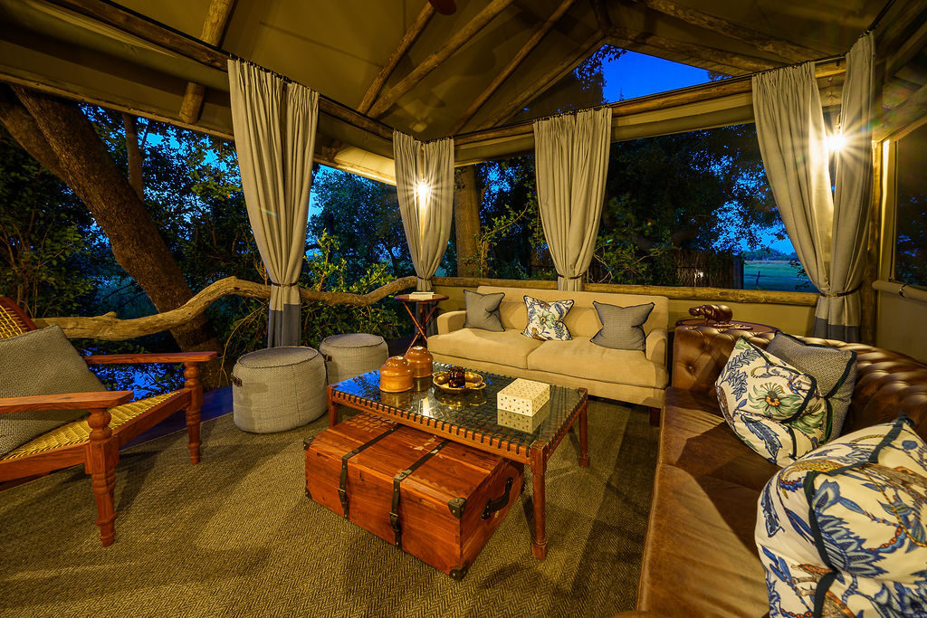 lounge, shinde camp, botswana - Yellow zebra safaris