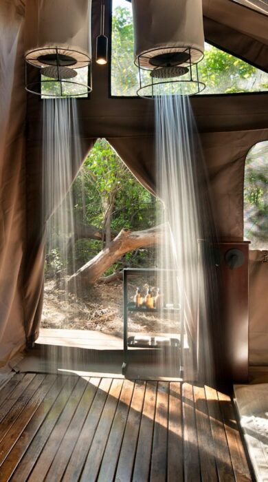 bathroom, andbeyond nxabega under canvas, okavango delta, botswana - Yellow Zebra Safaris