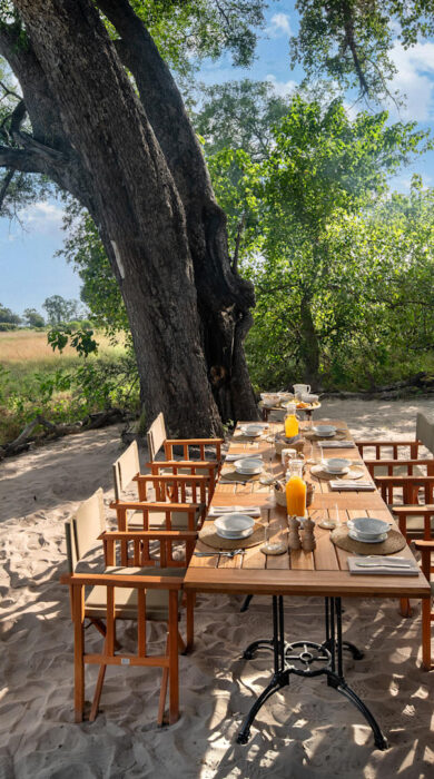 breakfast, andbeyond nxabega under canvas, okavango delta, botswana - Yellow Zebra Safaris