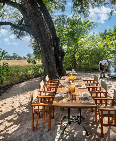 breakfast, andbeyond nxabega under canvas, okavango delta, botswana - Yellow Zebra Safaris