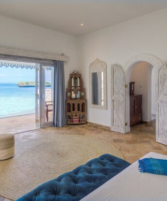room interior, chale island, kenya - yellow zebra safaris