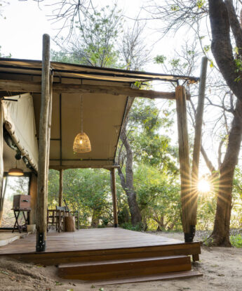 tent exterior at little mana sands, zimbabwe - Yellow Zebra Safaris
