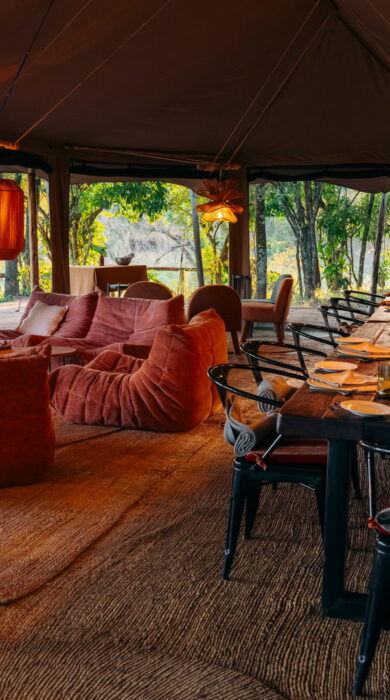dining at emboo camp, maasai mara, kenya - Yellow Zebra Safaris