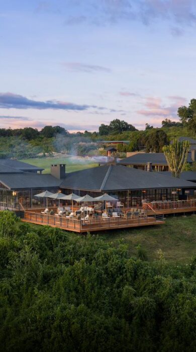 aerial lodge view at laba ngorongoro, tanzania - Yellow Zebra Safaris