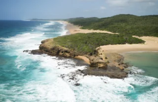 aerial view of kwazulu natal coast, south africa