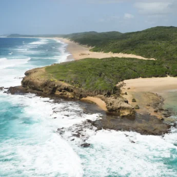 aerial view of kwazulu natal coast, south africa