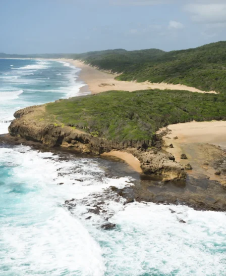 aerial view of kwazulu natal coast, south africa