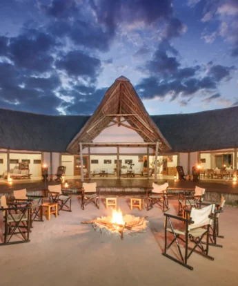 nxai pan camp fire botswana yellow zebra safaris