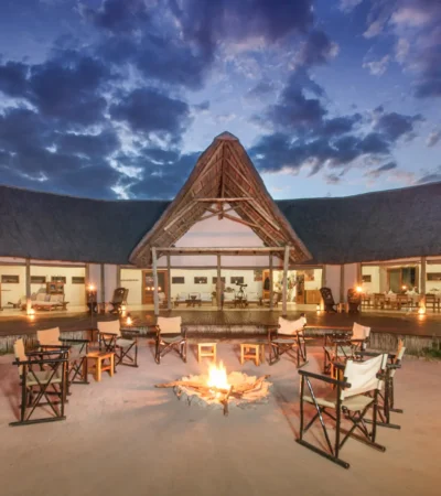 nxai pan camp fire botswana yellow zebra safaris