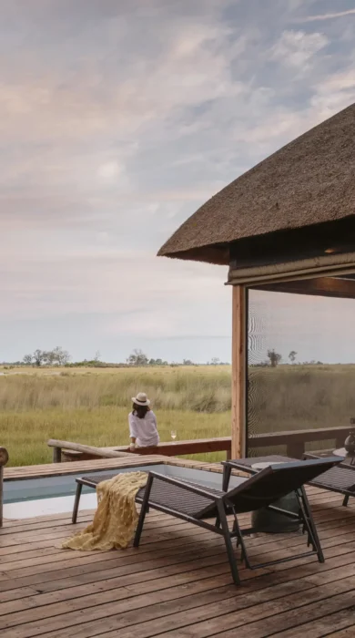 pool decking, vumbura plains, okavango delta, botswana