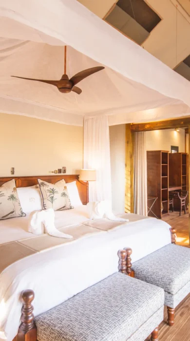 kwara camp botswana double bedroom yellow zebra safaris