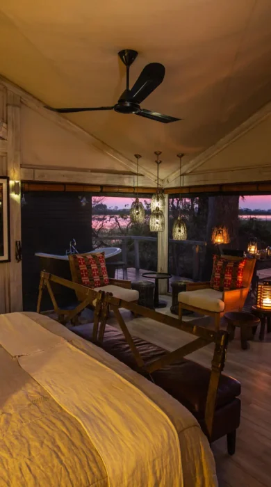 bedroom, abu camp, okavango delta, botswana