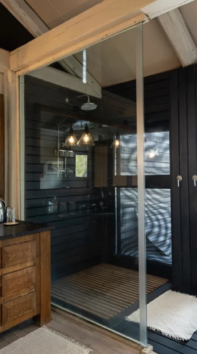 bathroom, abu camp, okavango delta, botswana