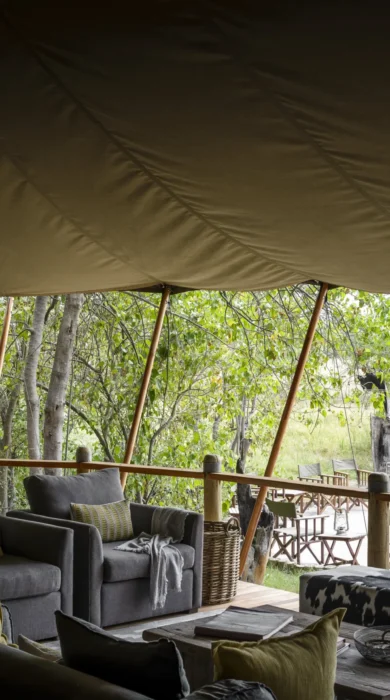 main area, sanctuary stanley's camp, okavango delta, botswana