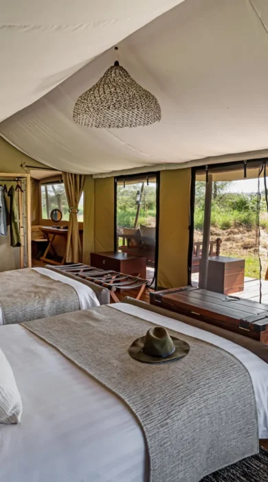twin room, lemala ewanjan camp, the serengeti, tanzania