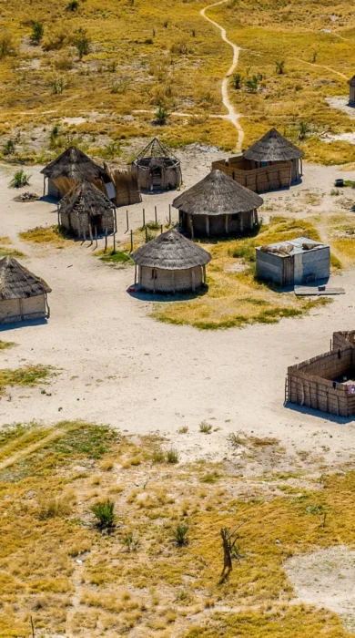 delta camp cultural village botswana yellow zebra safaris