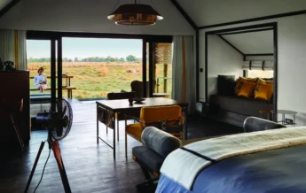 belmond eagle island lodge botswana bedroom yellow zebra safaris
