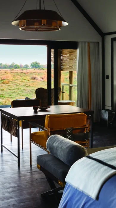 belmond eagle island lodge botswana bedroom yellow zebra safaris
