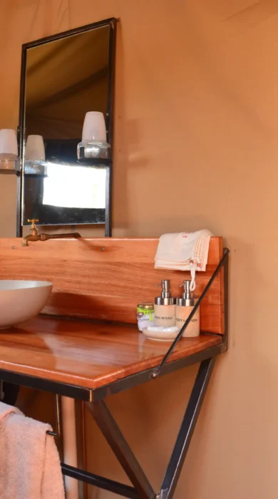 Sango safari bathroom sink Botswana